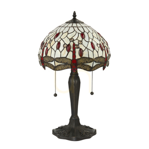 Lampa stołowa Tiffany Dragonfly beżowa Interiors 64086 small 9