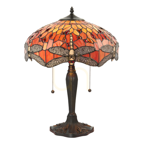 Sprawdź Lampa Stołowa Dragonfly Tiffany Wielokolorowy 64093 Interiors