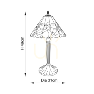 Lampa stołowa Tiffany Jamelia wielokolorowa Interiors 64195 small 2