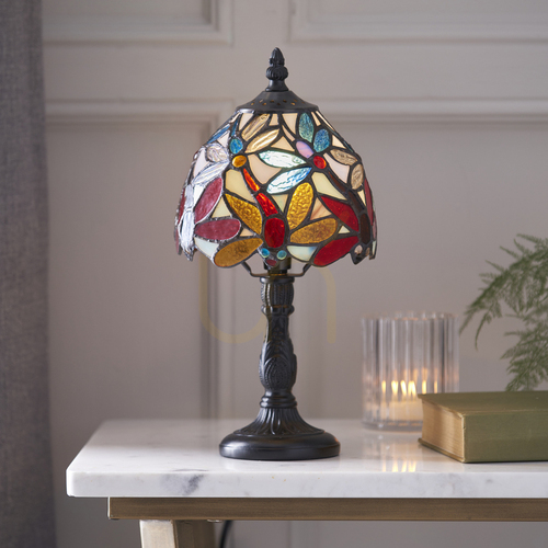 Sprawdź Lampa Stołowa Lorette Tiffany Wielokolorowy 64246 Interiors