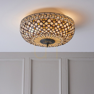 Plafon Tiffany Mille Feux Interiors wielokolorowy 45 cm 2xE27 small 3