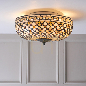 Plafon Tiffany Mille Feux Interiors wielokolorowy 45 cm 2xE27 small 6