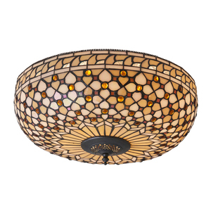 Plafon Tiffany Mille Feux Interiors wielokolorowy 45 cm 2xE27 small 0