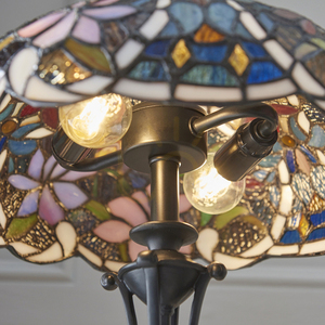 Lampa stołowa Tiffany wielokolorowa Interiors 64327 small 1