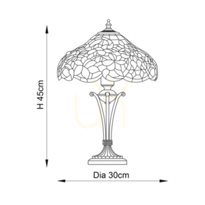 Lampa stołowa Tiffany wielokolorowa Interiors 64327 small 2