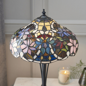 Lampa stołowa Tiffany wielokolorowa Interiors 64327 small 4