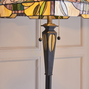 Lampa stojąca Tiffany Willow Interiors wielokolorowa 2xE27 szklana 153 cm small 6