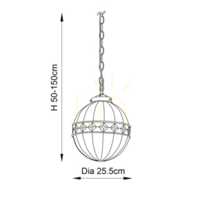 Lampa wisząca Tiffany wielokolorowa Interiors Fargo 67044 small 2