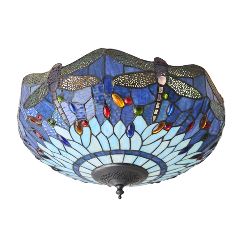 Sprawdź Plafon Dragonfly Tiffany Niebieski 70722 Interiors