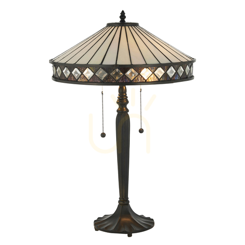 Sprawdź Lampa Stołowa Fargo Tiffany Wielokolorowy 70935 Interiors