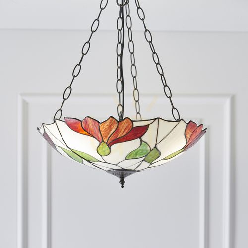 Sprawdź Lampa wisząca Tiffany wielokolorowa Interiors Botanica 70946