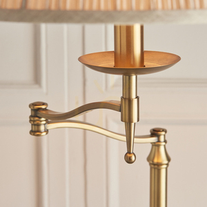 Lampa stojąca Interiors Stanford mosiądz beżowa 160 cm small 4
