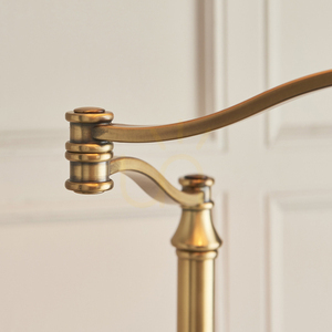 Lampa stojąca Interiors Stanford mosiądz beżowa 160 cm small 6