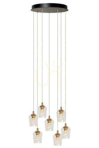 Sprawdź Lampa wisząca Lucide Berliane złota LED 7-punktowa 39 cm 00430/28/60