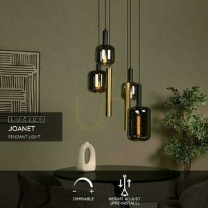 Lampa wisząca Lucide Joanet 3xE27 złota czarna szklana 65 cm 45494/16/96 small 1