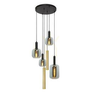 Lampa wisząca Lucide Joanet 3xE27 złota czarna szklana 65 cm 45494/16/96 small 0