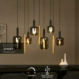 Lampa wisząca Lucide Joanet 45494/19/96 złota czarna szklana 6xE27 small 1