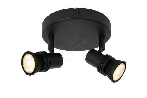 Sprawdź Plafon Lucide Kianti czarny LED GU10 2-punktowy metalowy 15 cm 53901/12/30
