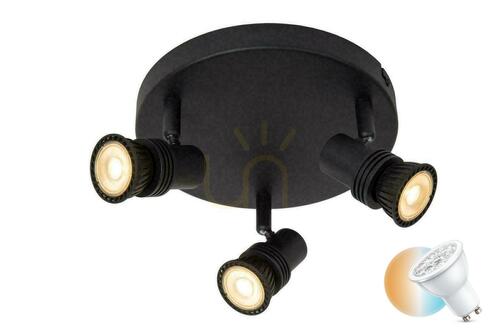 Sprawdź Plafon Lucide Kianti czarny 3xGU10 LED CCT metal 21 cm 53901/13/30