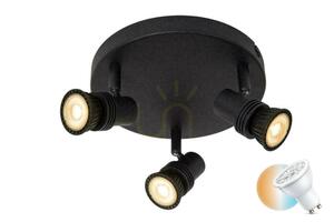 Plafon Lucide Kianti czarny 3xGU10 LED CCT metal 21 cm 53901/13/30 small 0
