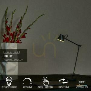 Lampa podłogowa LED czarna Lucide MILNE 44616/06/30 metal nowoczesna small 2