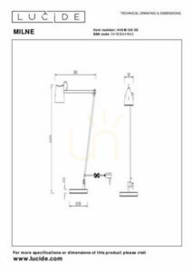 Lampa podłogowa LED czarna Lucide MILNE 44616/06/30 metal nowoczesna small 4