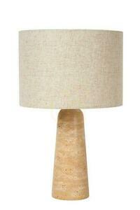 Lampa stołowa Lucide NIMUE taupe z trawertynu i lnu 05556/81/41 small 1