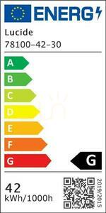 Plafon Lucide NOVAK czarny LED 42W 80 cm metalowy small 4