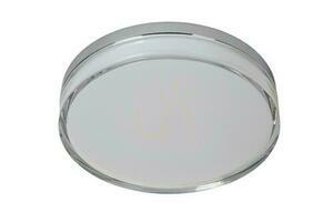 Plafon LED Lucide PLANO Ø 28 cm opalowy z chromowanym akcentem IP44 16 W CCT 1200 lm 78151/18/61 small 1