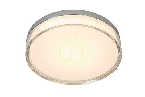 Sprawdź Plafon LED Lucide PLANO Ø 28 cm opalowy z chromowanym akcentem IP44 16 W CCT 1200 lm 78151/18/61