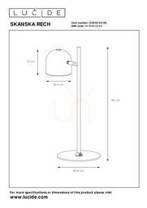 Lampa biurkowa Lucide SKANSKA LED 3W brązowa czarna metalowa IP44 03649/03/96 small 7