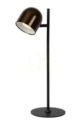 Sprawdź Lampa biurkowa Lucide SKANSKA LED 3W brązowa czarna metalowa IP44 03649/03/96