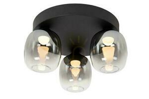 Plafon Lucide Tamino czarny 3x LED metal szkło 36 cm 74119/15/30 small 0