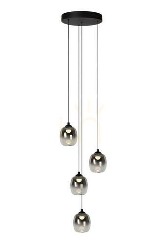 Sprawdź Lampa wisząca Lucide Tamino czarna 4x LED 36 cm metal szkło