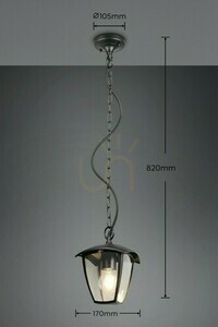 Lampa Zewnętrzna Wisząca Trio VENTA 363260132 small 4