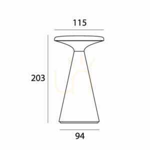 Lampa stołowa Max Light Funghi T0063 czarna 20 cm IP44 LED 1,6W 2700K small 1
