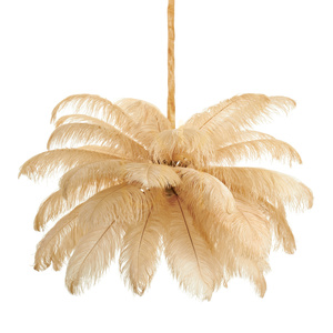 Lampa wisząca EMU pióra beżowe 100 cm small 6