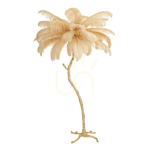 Lampa podłogowa EMU pióra beżowe 150 cm small 1