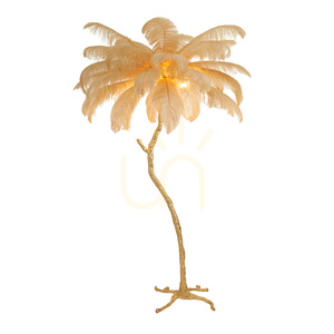 Lampa podłogowa EMU pióra beżowe 150 cm small 0