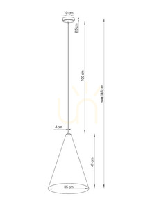 Lampa wisząca Sigma VESUVIO 1xE27 beżowo-czarna 35 cm 41071 small 1