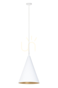 Lampa wisząca Sigma VESUVIO 1xE27 biało-złota 35 cm 41026 small 0