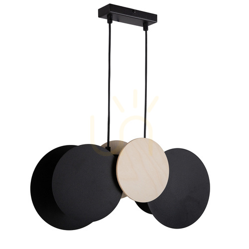 Sprawdź Lampa wisząca Sigma TOLA 2xE27 czarna sklejka 44 cm SKU 40895