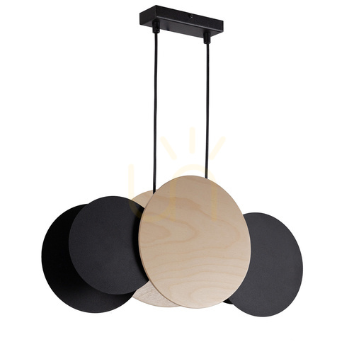 Sprawdź Lampa wisząca Sigma TOLA 3xE27 czarna sklejka stal SKU 40896