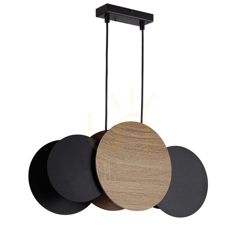 Sprawdź Lampa wisząca Sigma Tola 3xE27 czarna dąb 41093