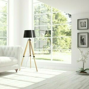 Lampa Stojąca Alvis/Ridick Podłogowa Błyszcząca Czarna Folia Złota/Bambus/Czarna 230 V Led E27 15 W 4 Lampa Stojąca Alvis/Ridick Podłogowa Błyszcząca Czarna Folia Złota/Bambus/Czarna 230 V Led E27 15 W small 4