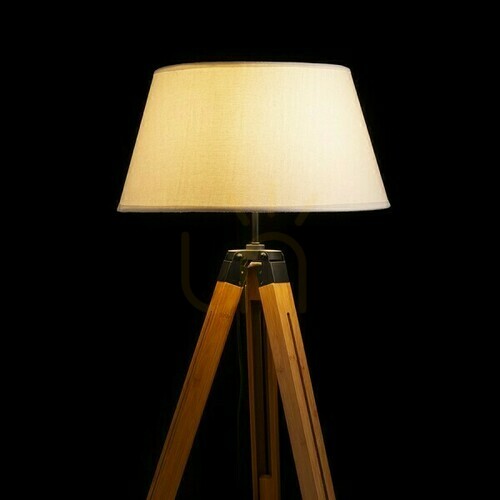 Sprawdź Lampa Stojąca Alvis/Ambitus 46 Podłogowa Biała Bambus/Czarna 230 V Led E27 15 W