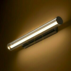 Kinkiet LED Rendl RIVIER 59 cm chromowany z przezroczystym akrylem, 12 W, 3000 K small 1