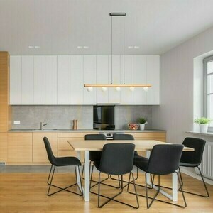 Lampa Wisząca Noctis Drewno/Szkło Opalowe 230 V Led G9 5x7 W small 3