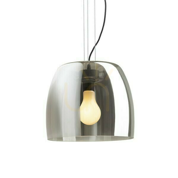 Pokaż Lampa Wisząca Orlando 35 Szkło Przydymione/Czarna 230 V Led E27 24 W Lampa Wisząca Orlando 35 Szkło Przydymione/Czarna 230 V Led E27 24 W