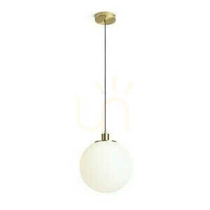 Lampa wisząca Rendl BOULDER 30 ze szkła opalowego, szczotkowany mosiądz, E27, R14394 small 0
